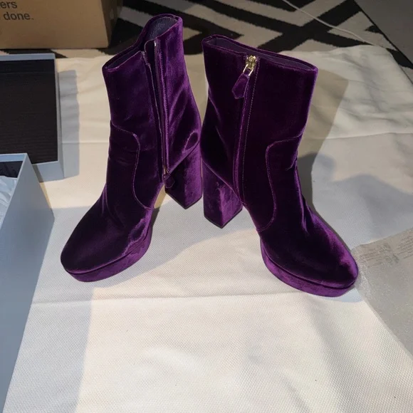 PRADA CALZATURE DONNA Platform Boots| size 40.5 | Color - Mora (Purple) - Picture 10 of 17